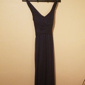 Navy blue bridesmaid's dress